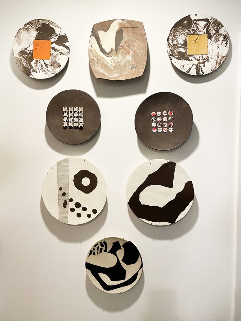 wall of plates